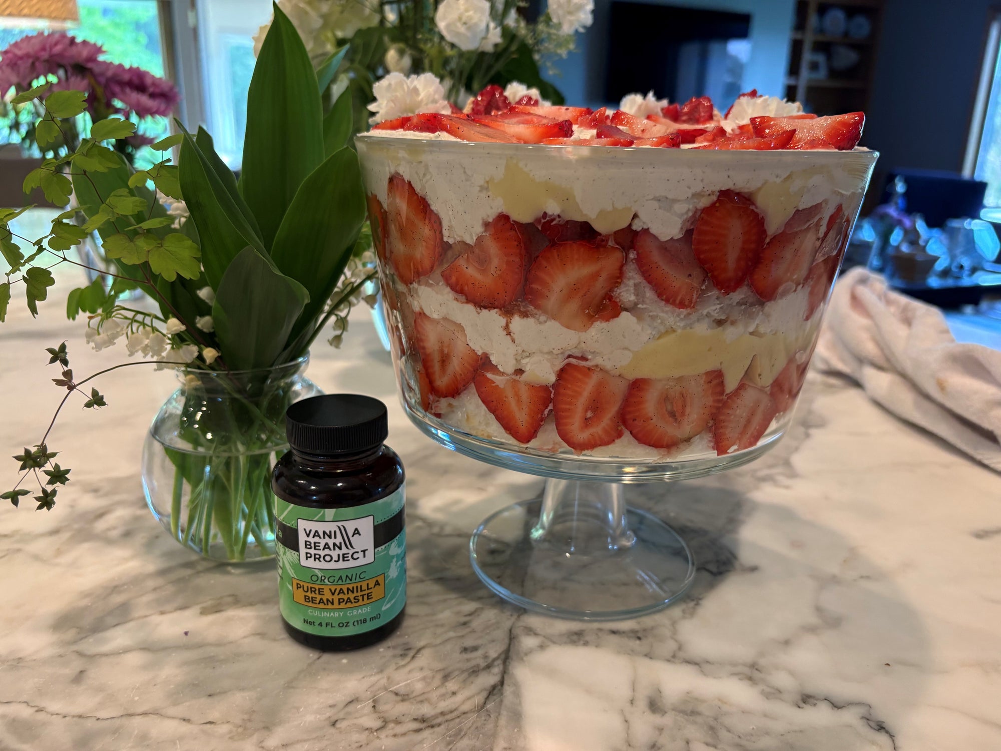 Strawberry Angel Food Trifle